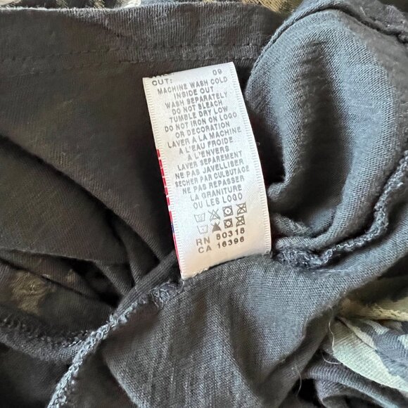 LUCKY BRAND Grey and Cream Zebra Cotton Shirt L - Picture 8 of 8